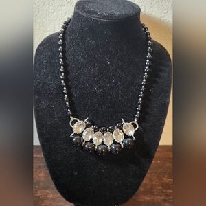 Elegant Black and Silver Necklace